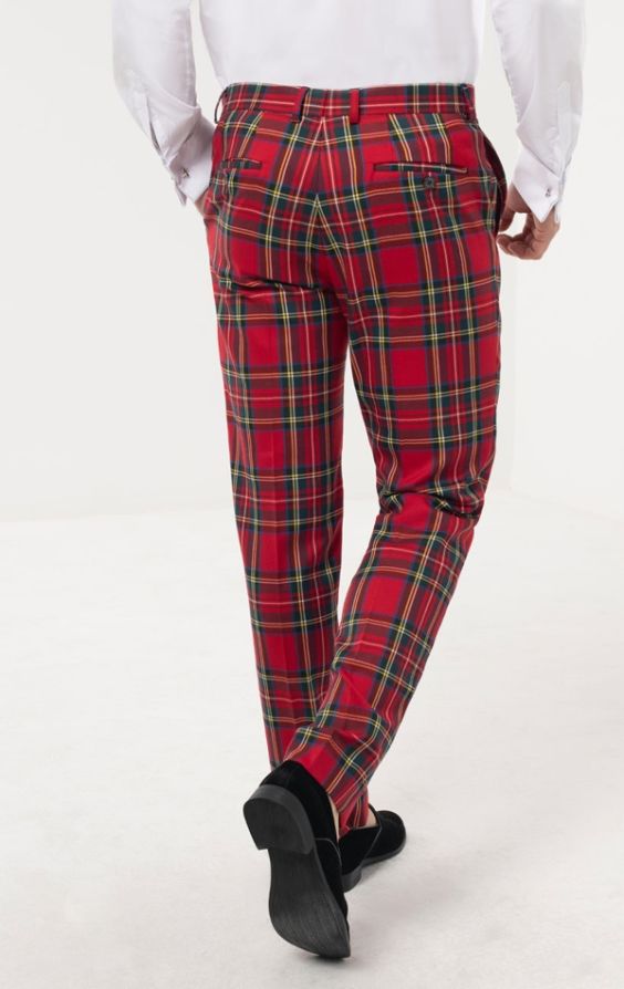 Pantalon hotsell tartan rouge