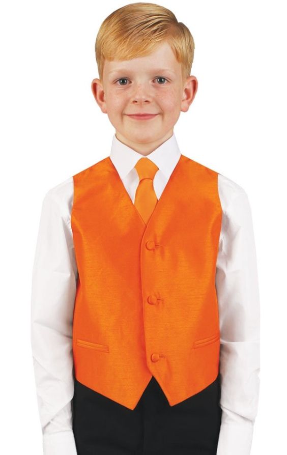 gilet de costume orange