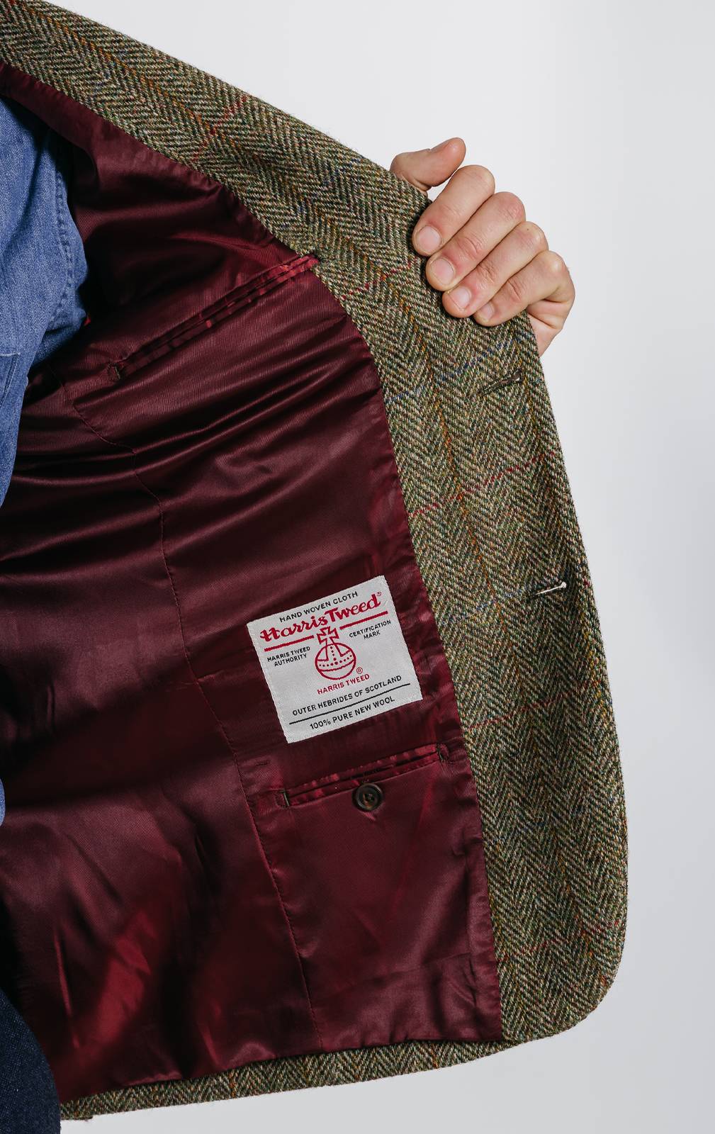 Veste Dublin Vert Tweed Bordeaux à Carreaux - Taille 42 (16-18), Neuve Avec étiquette, Style équitation