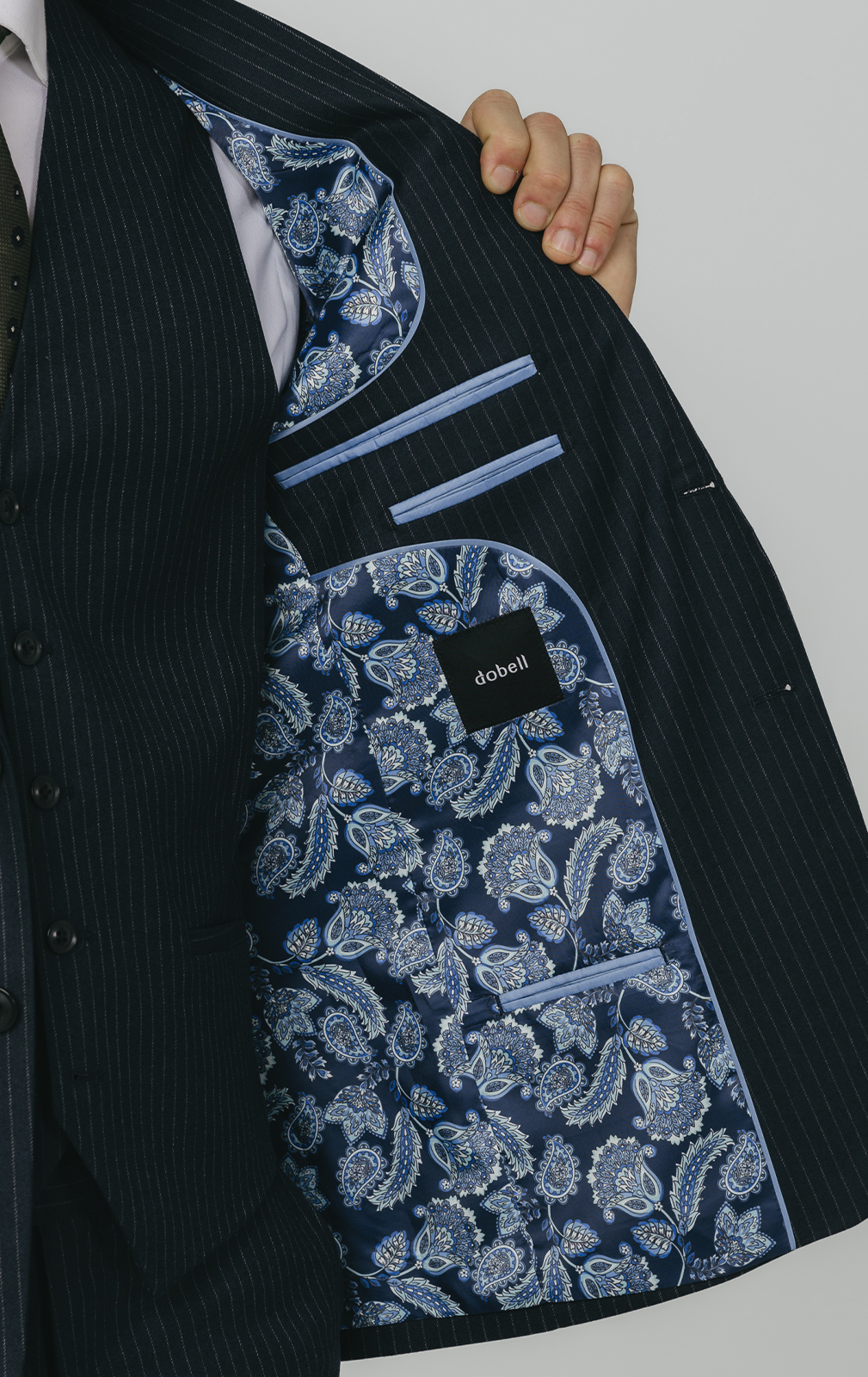 Combinaison Selle 3 Pièces Homme - Bleu Marine à Rayures - Taille 8/10 - Très Bon État