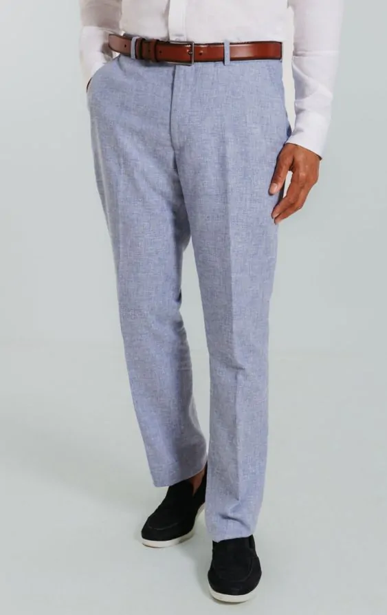 Dobell Costume en Lin bleu clair Dobell