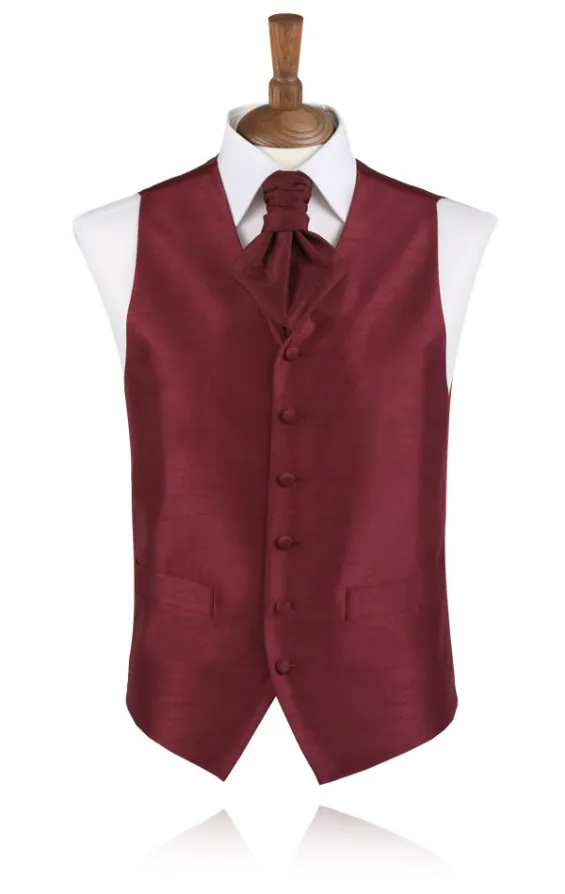 Gilet doupion bordeaux garçon