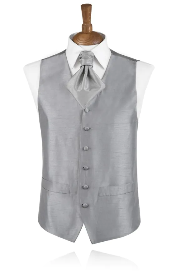 Gilet doupion argenté garçon Gilet doupion argenté garçon
