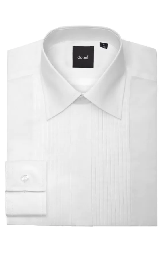 Chemise habillée, plissée devant, col standard, garçon Chemise habillée, plissée devant, col standard, garçon