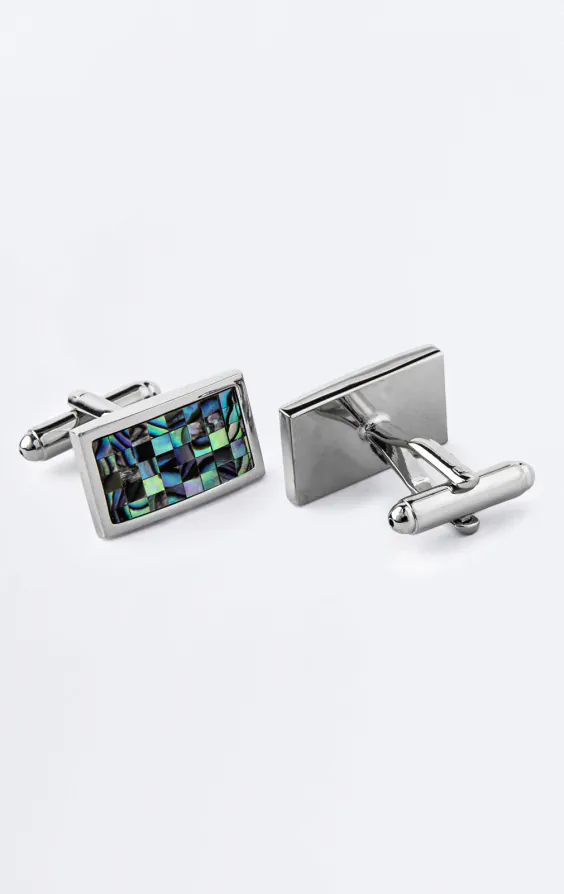 Boutons de manchette rectangulaires Aqua Marble - photo 1