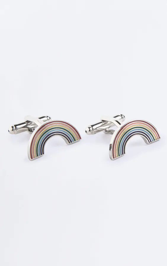 Boutons de manchette arc-en-ciel