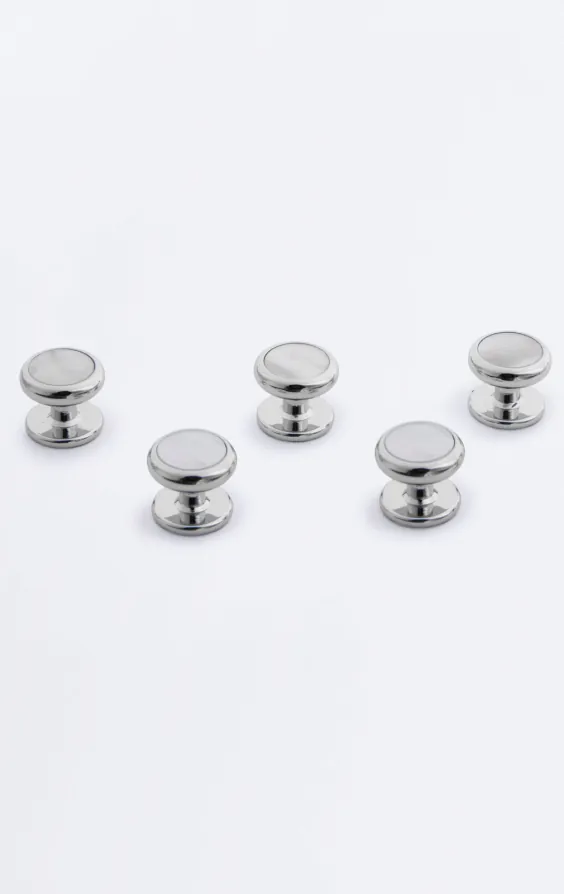 Lot De 8 Boutons De Manchette Anciens En Nacre - Vintage Pour Chemise Col