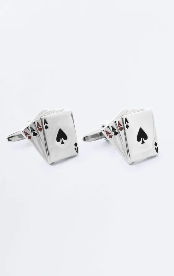 Boutons de manchette carte d'as