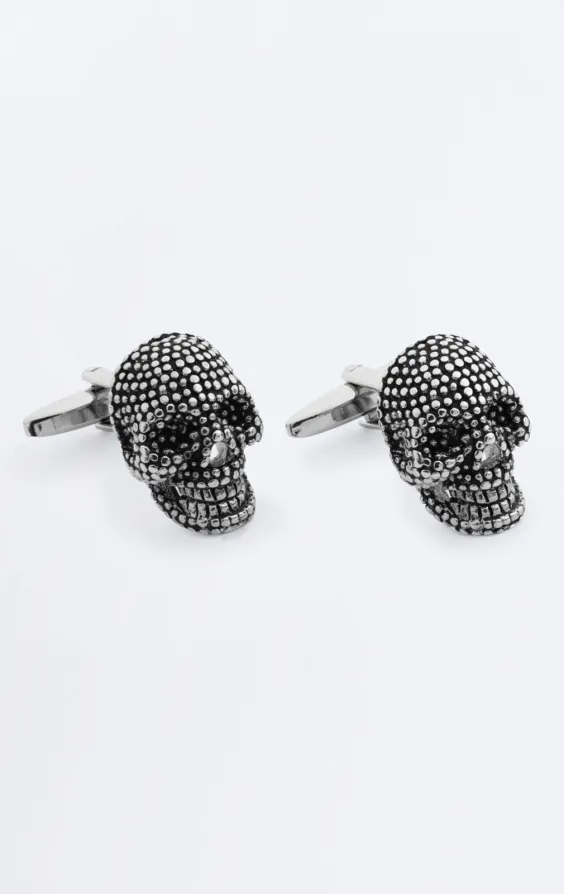 Boutons de manchette tête de mort