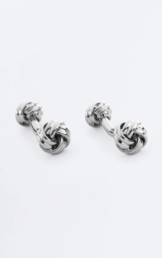 Set de boutons de manchette et de clous d'oreilles en argent coloré - photo 1