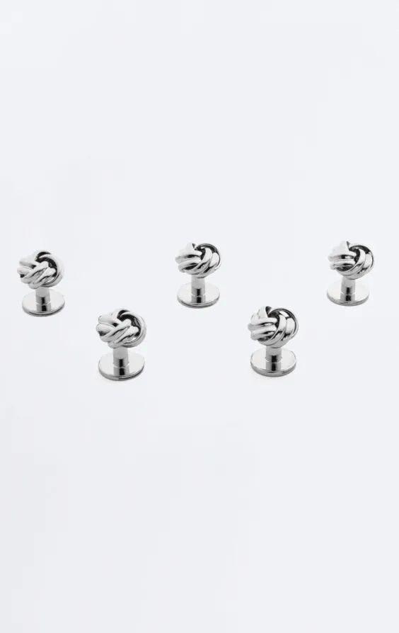 Set de boutons de manchette et de clous d'oreilles en argent coloré - photo 2