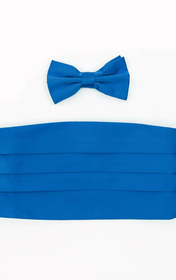 Ensemble Ceinture de Smoking & Nœud Papillon Pré-Noué Bleu Ensemble Ceinture de Smoking & Nœud Papillon Pré-Noué Bleu