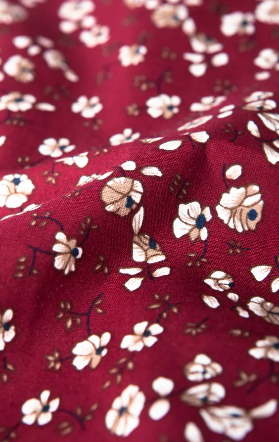 Pochette fleurie rouge et blanche - photo 1