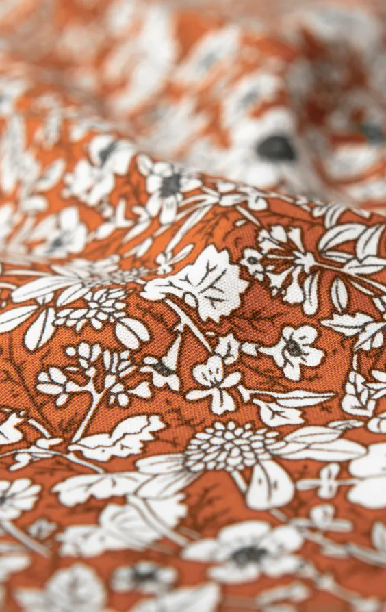 Pochette fleurie orange - photo 1
