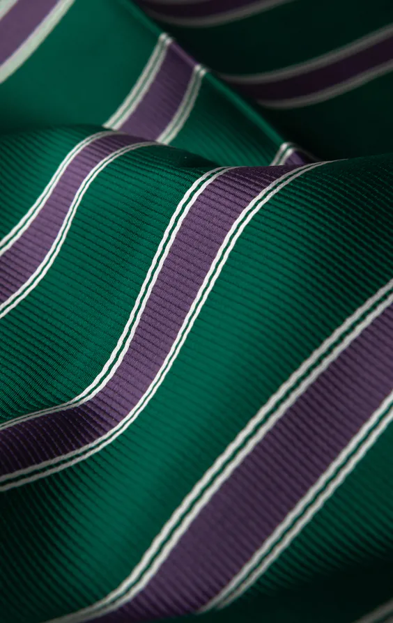 Pochette verte à rayures violettes - photo 1