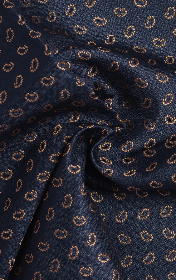 Pochette motif paisley à bleu marine - photo 1