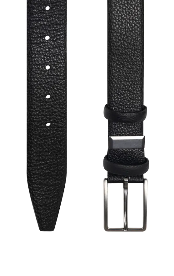 Ceinture en cuir de galet noir Ceinture en cuir de galet noir