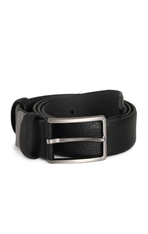 Ceinture en cuir de galet noir - photo 1 Ceinture en cuir de galet noir - photo 1