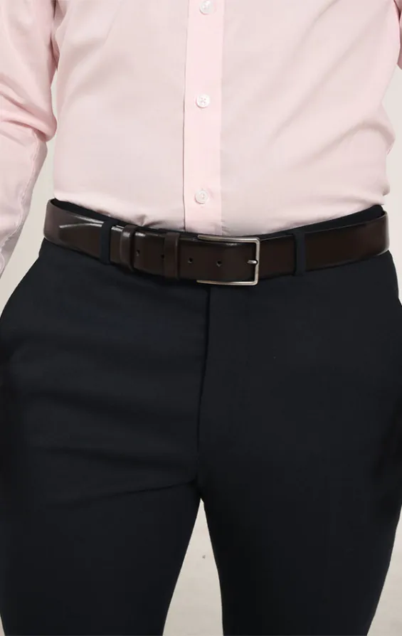 Ceinture en cuir marron - photo 2