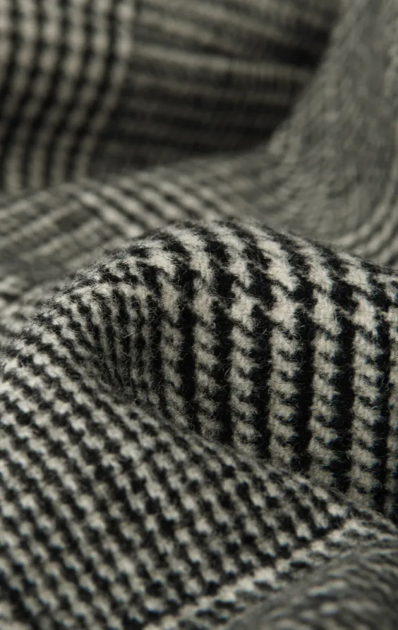 Veste en tweed à carreaux Prince of Wales noir et crème - photo 6 Veste en tweed à carreaux Prince of Wales noir et crème - photo 6