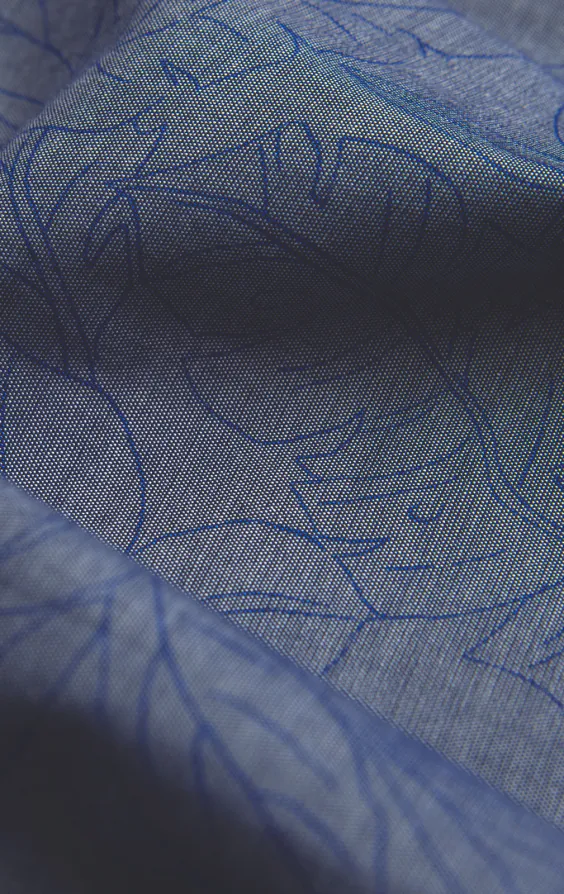 Chemise à manches courtes à imprimé floral bleu - photo 4