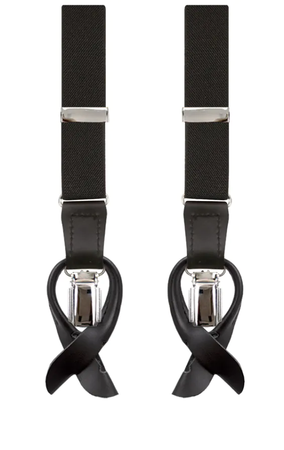 Bretelles De Luxe Slim Noires - 25mm