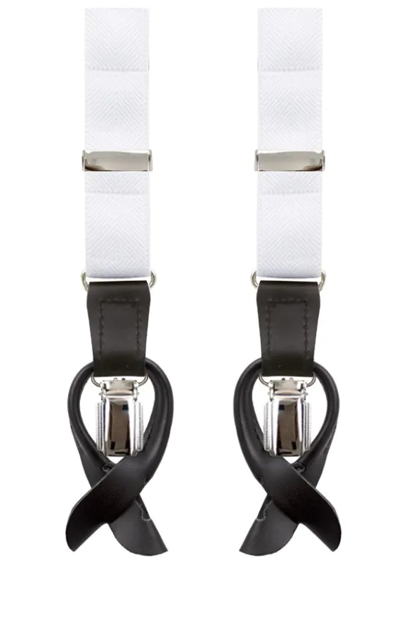 Bretelles De Luxe Slim Blanches - 25mm