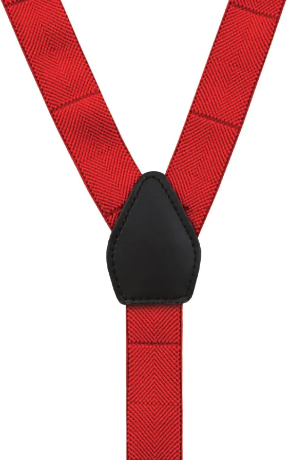 Bretelles De Luxe Slim Rouges - 25mm - photo 2
