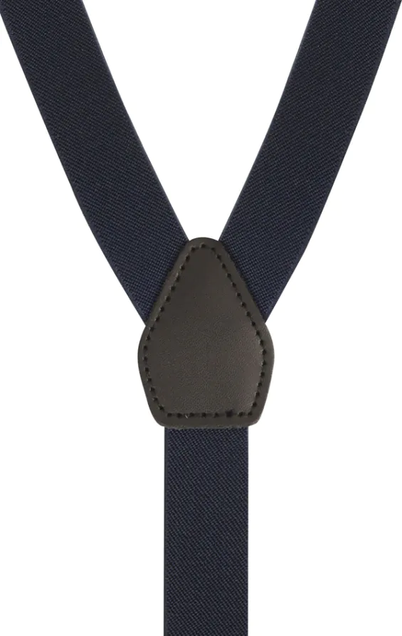 Bretelles De Luxe Slim Bleu Marine - 25mm - photo 2