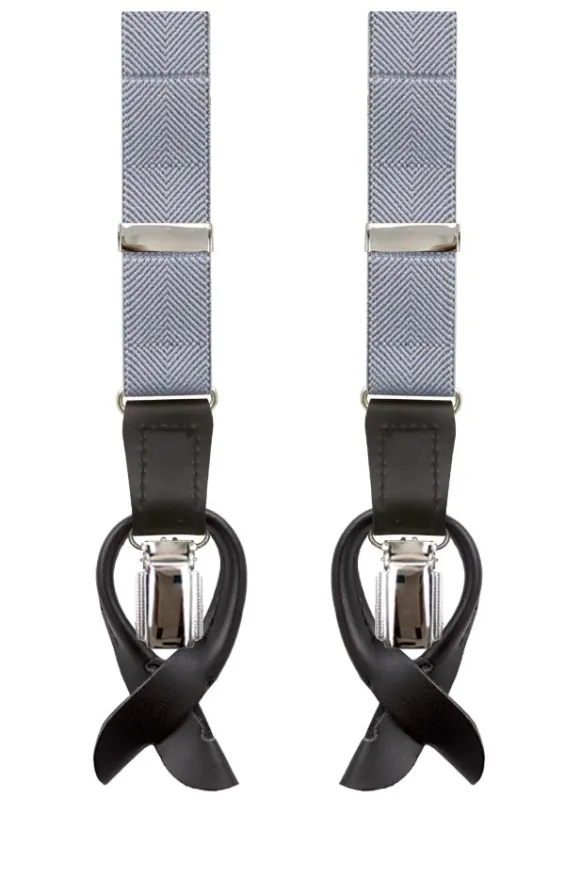 Bretelles De Luxe Slim Argent - 25mm