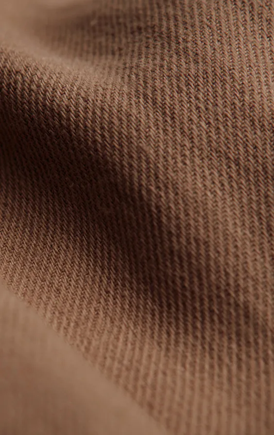 Gilet en sergé de lin marron - photo 3