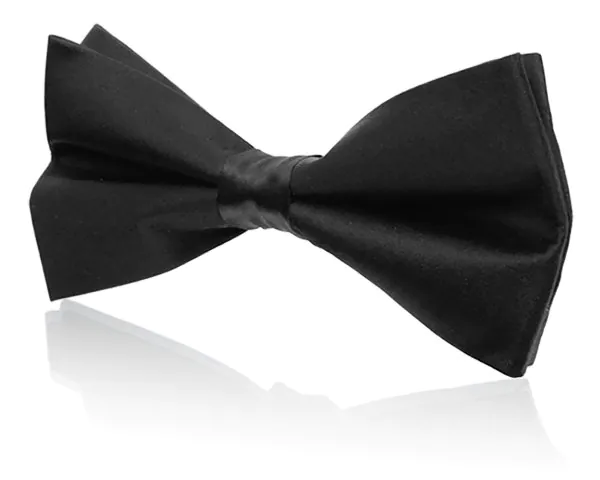 Nœud Papillon Pré-Noué en Soie Noire Garçon