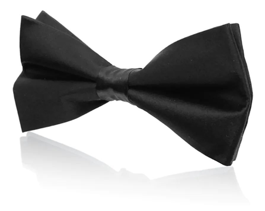 Ensemble Ceinture de Smoking & Nœud Papillon Pré-Noué en Soie Noire - photo 1 Ensemble Ceinture de Smoking & Nœud Papillon Pré-Noué en Soie Noire - photo 1