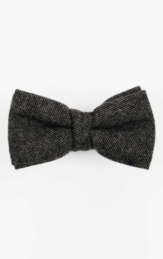 Nœud papillon tweed sergé gris