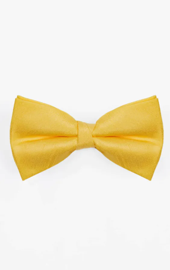 Nœud Papillon en Doupion Jaune Nœud Papillon en Doupion Jaune