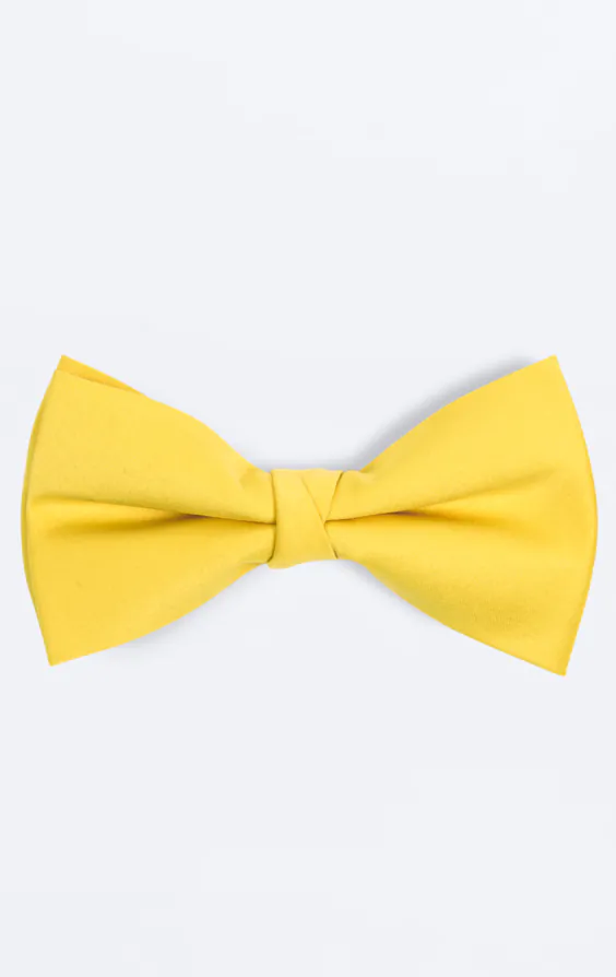 Nœud Papillon Jaune Pré-Noué