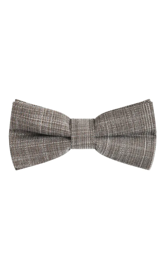 Nœud papillon texturé marron