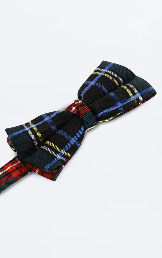 Nœud Papillon Pré-Noué Vert Motif Tartan - photo 1