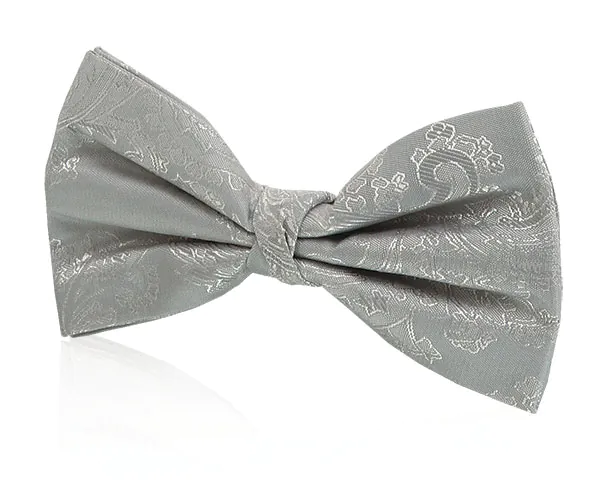 Nœud Papillon Motif Cachemire Argenté Garçon
