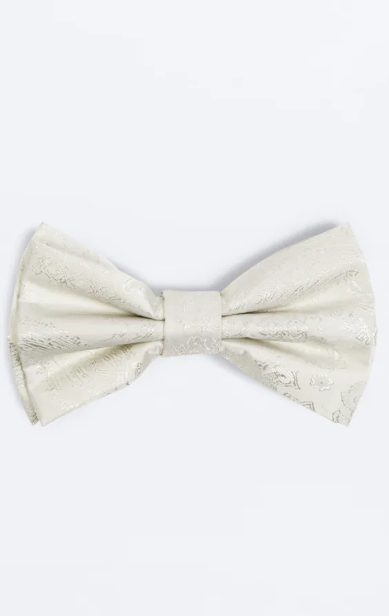 Nœud Papillon Ivoire Motif Cachemire