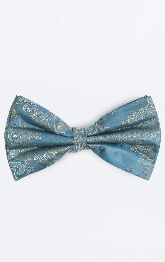 Nœud Papillon Bleu Dragée Motif Cachemire