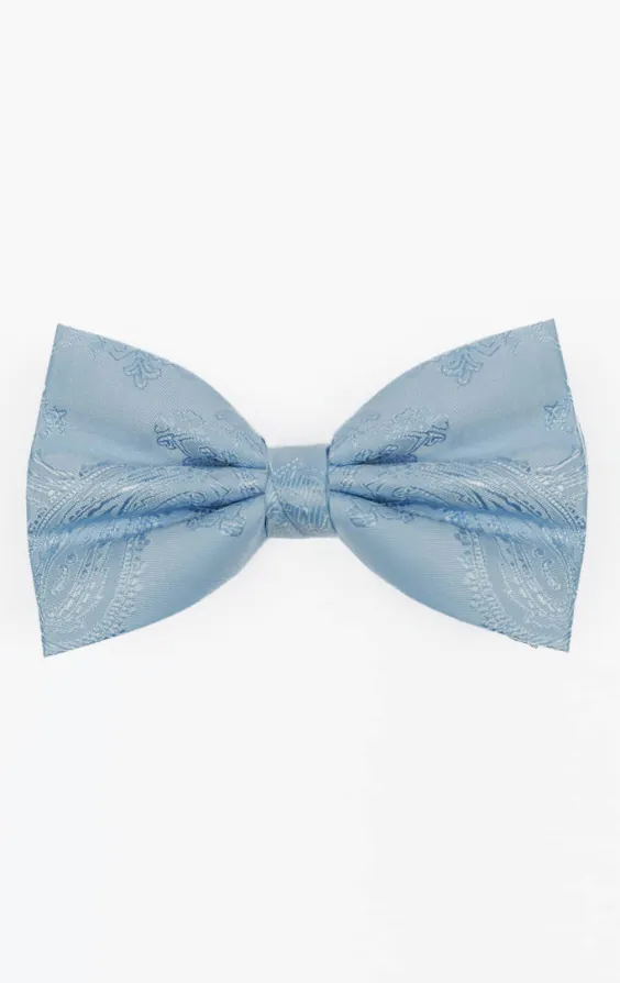 Nœud Papillon Bleu Clair Motif Cachemire