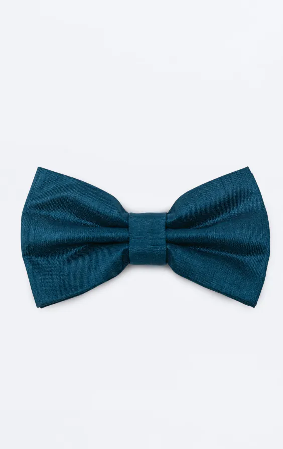Nœud papillon en doupion bleu marocain