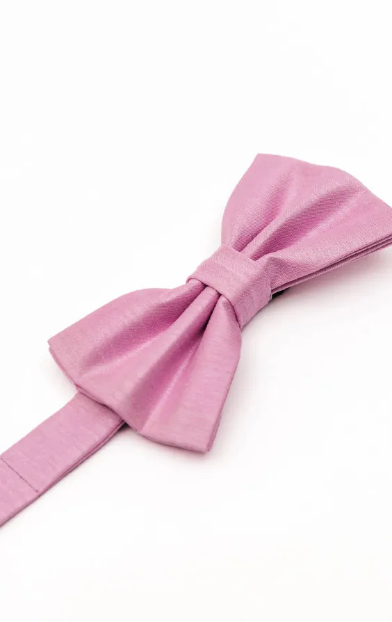 Nœud papillon en doupion rose - photo 1