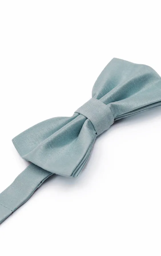 Nœud papillon en doupion bleu poudré - photo 1