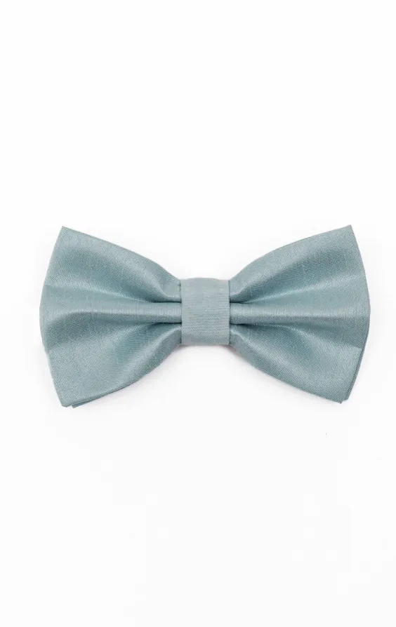 Nœud papillon en doupion bleu poudré