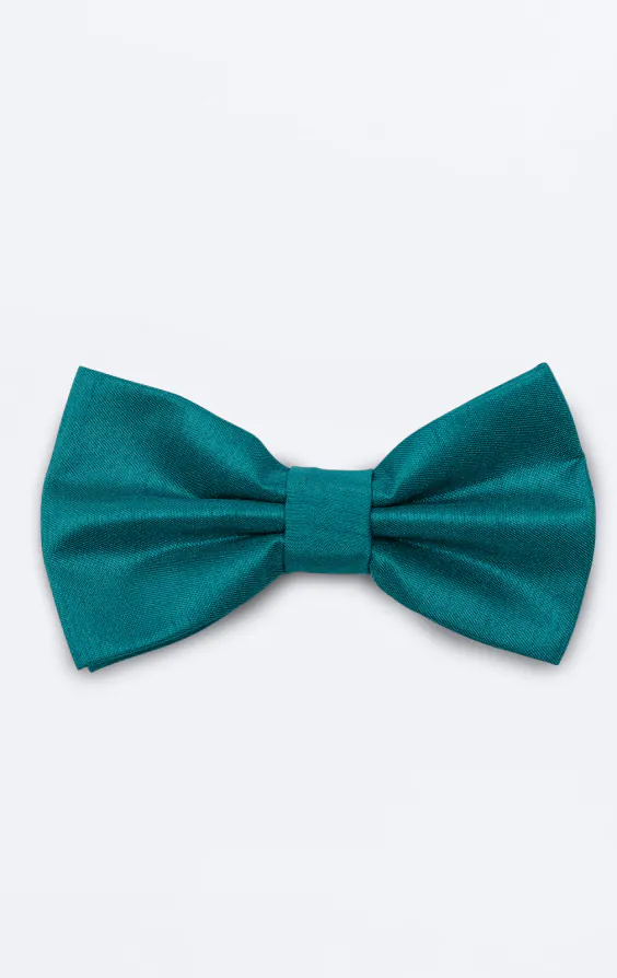 Nœud papillon en doupion turquoise