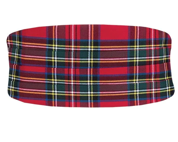 Dobell Ceinture de Smoking Rouge Tartan