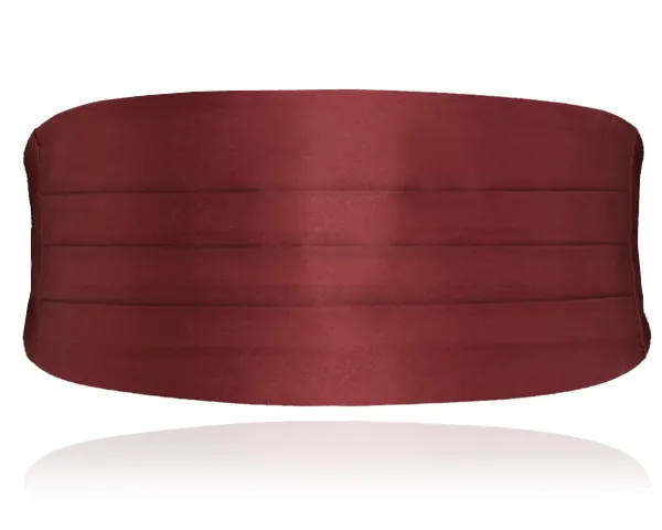 Ensemble de ceinture de smoking et nœud papillon pré-noué en poly bordeaux pour garçon - photo 2