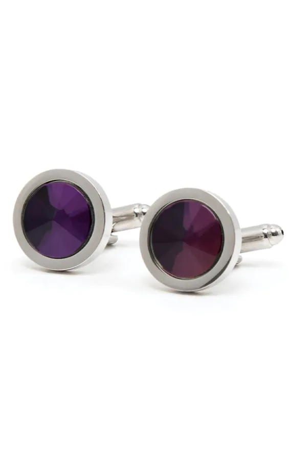 Boutons de Manchette - Cercle Violet